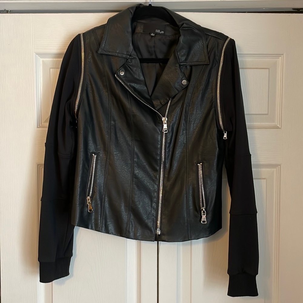 FATE by LFD faux leather jacket with removable sleeves